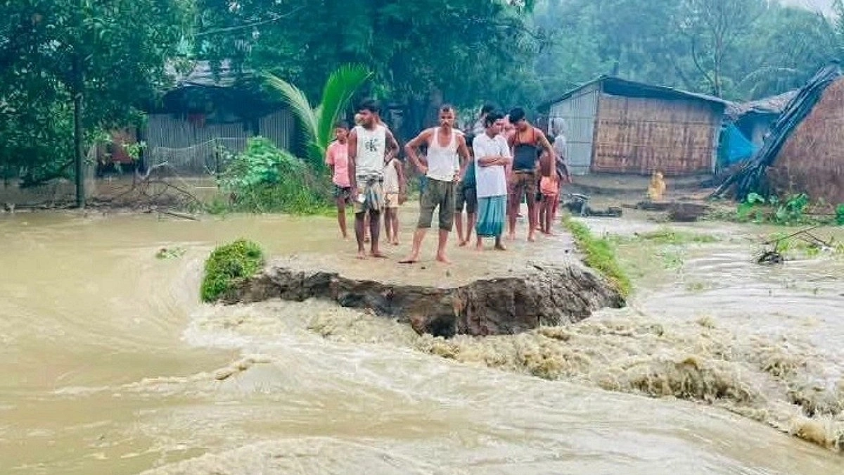 Matamuhuri River Surges Above Danger Level, Floods 5 Lakh