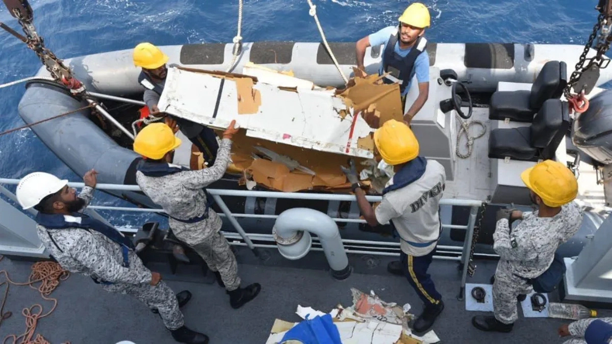Five crew still missing after cargo plane wreckage found off Pakistan coast