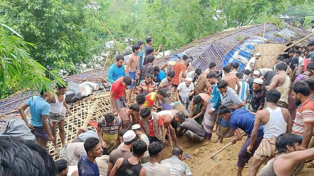 Another Landslide in Rohingya Camp Kills Five, Many Feared Under Debris